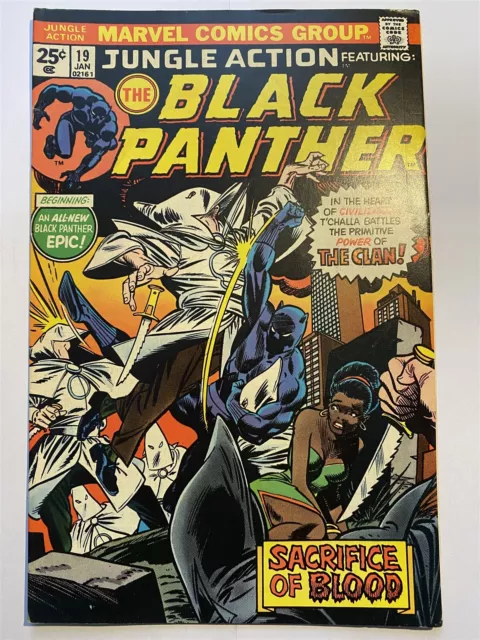 JUNGLE ACTION #19 The Black Panther vs Ku Klux Klan Marvel Cents 1976 VF