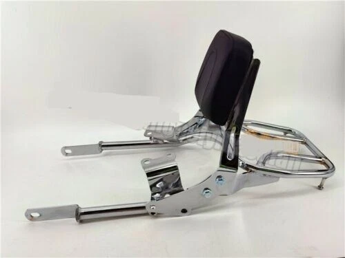 Backrest Sissy Bar+Rack+Grab for Triumph Bonneville T100 T120 17-23 Chrome