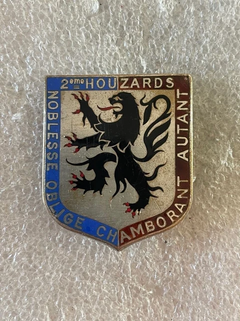 Insigne Cavalerie 4e RH Régiment De Hussards - France - Très Abîmé