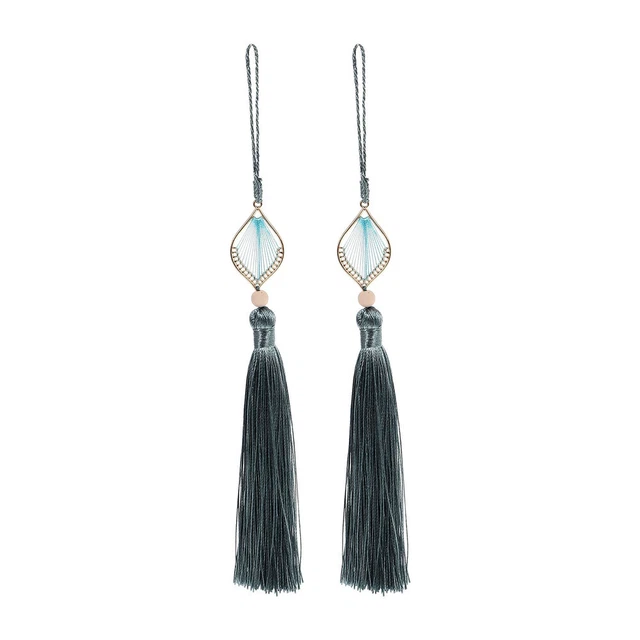2 Pcs Curtain Tassel Pendant Key Chain Vintage Decor Door Tassel Charm