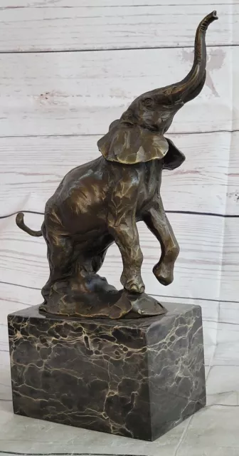 Art Déco Fauna Elefante Por Milo Bronce Caliente Reparto Escultura Estatua Arte