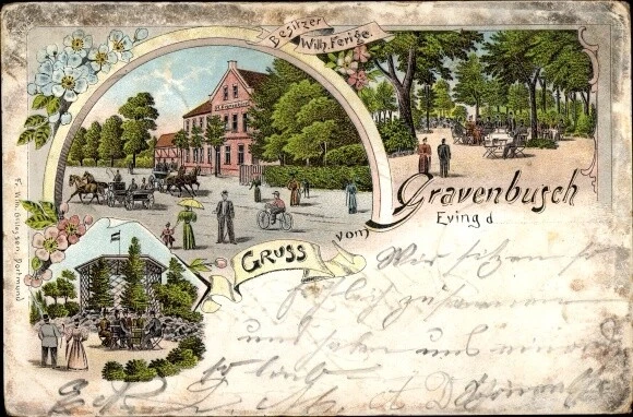 Litho Eving Dortmund im Ruhrgebiet, Gastwirtschaft Gravenbusch - 10586906