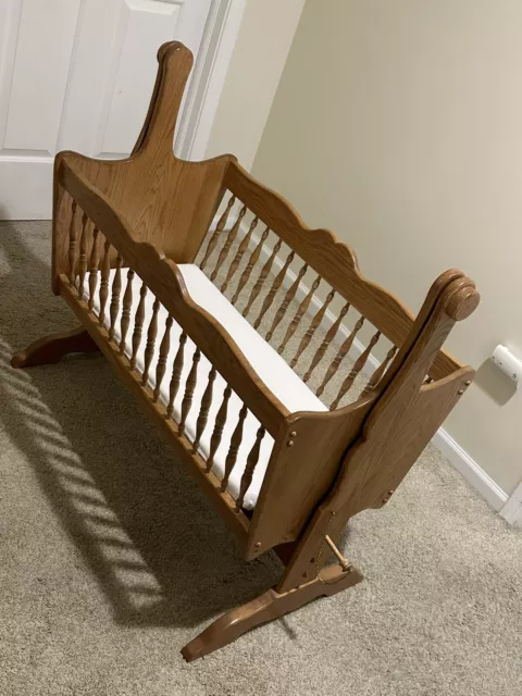 Vintage Wood baby cradle