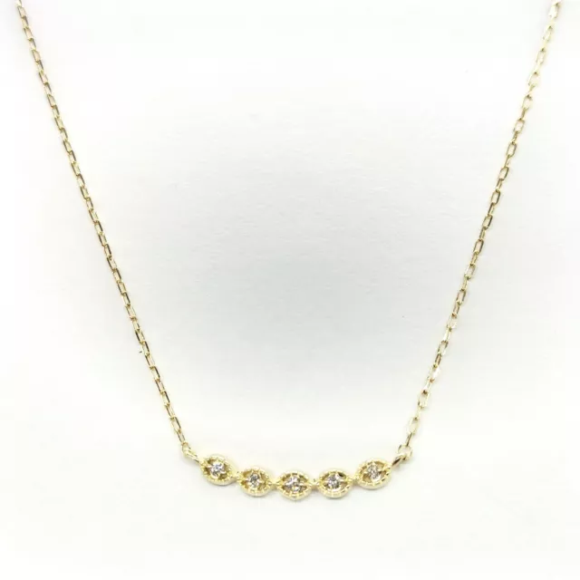 Jewelry Necklace   Diamond 0.02ct Yellow Gold 1625556