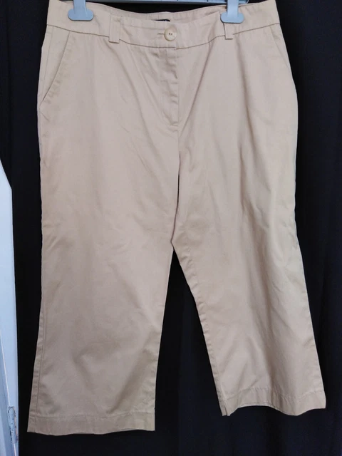 Pantaloni di cotone Vamp Nuova Zelanda lunghezza 3/4 ""biondi"" UK 12