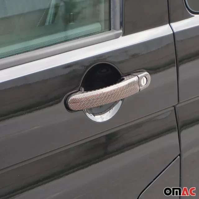 Poignée de porte cache capuchon de poignée de porte pour VW Transporter T6 2015-2024 4 portes carbone rouge 6x 3