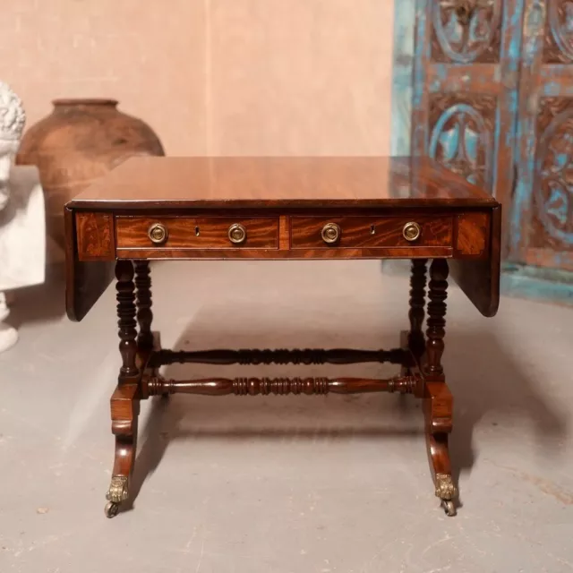 Georgian Writing Table Desk Mahogany Sofa Table Antique