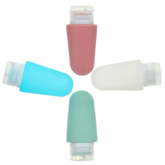 4 pz bottiglia da viaggio in silicone e soddisfazione perdite, spremibile