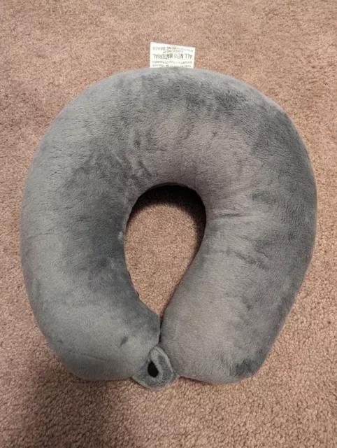 Travel / Neck Pillow - Soft - Microbeads - Gray - New