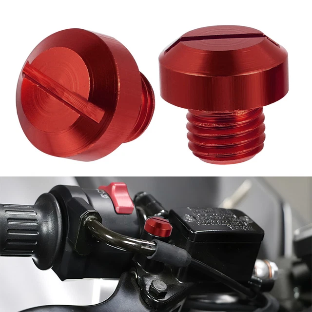 2 pz viti foro specchio moto specchietti copricappucci