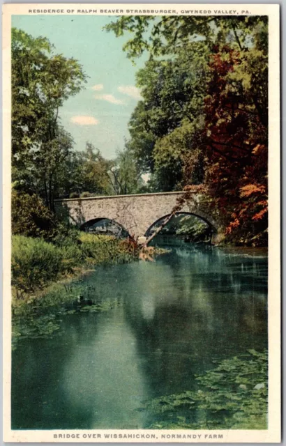 Postcard Bridge Over Wissahickon, Normandy Farm Gwynedd Valley, Pa.
