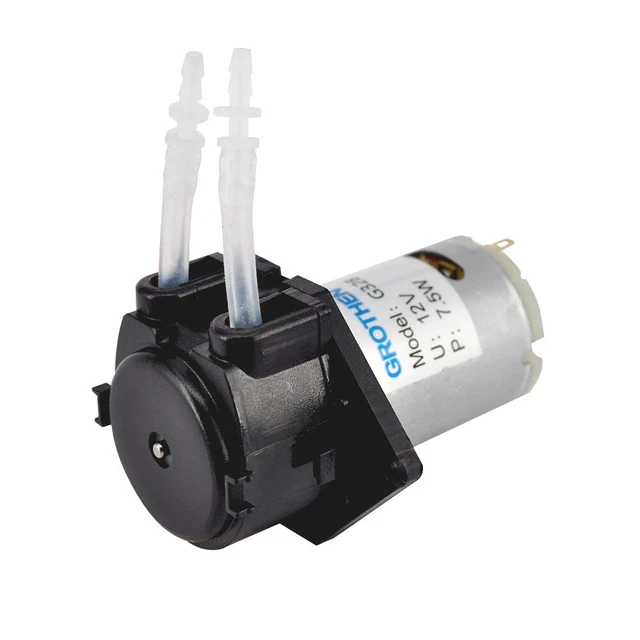 12V Schlauchpumpe – Kleine Dosierpumpe Für Experimente, Biochemie, DIY, Mit Silikonschlauch 2x4 Mm, Selbstansaugend