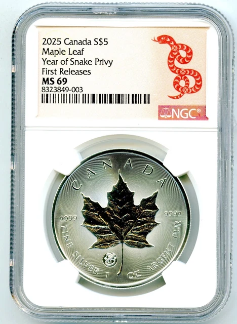 銀貨 2022 Canada Maple Leaf MS69 a 2025 Canada 1 oz Silver Maple Leaf MS-69 NGC Early Release