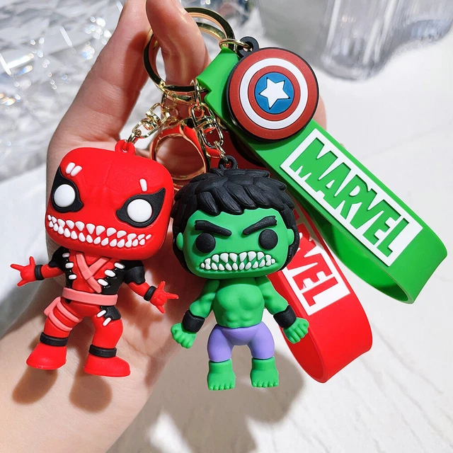 Marvel Deadpool and Hulk Pendant Keyring Keychains Marvel Hero Gifts