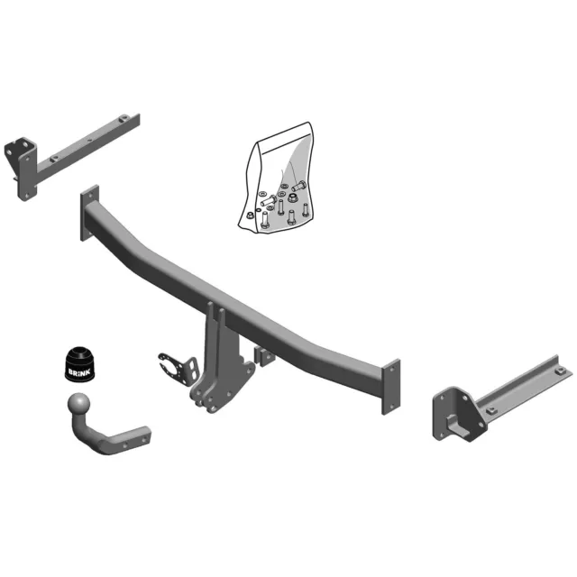 Barre d'attelage au bord pour Honda Civic Hatch 5 portes SEULEMENT 2012-2017 - Barre de remorquage col cygne