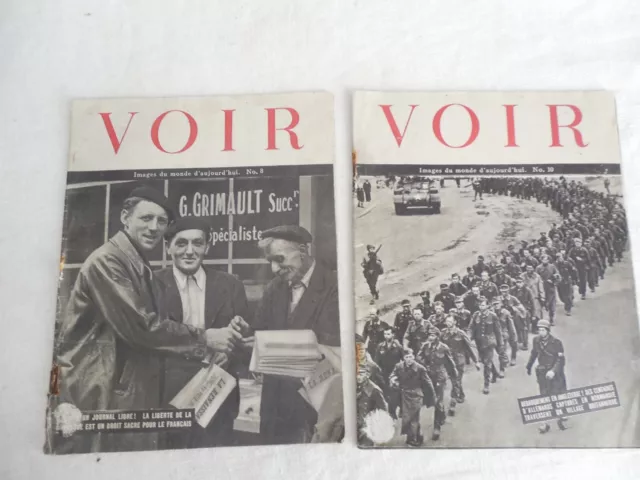 Lot De 2 Revues Voir Ministere Americain De L'information 1944