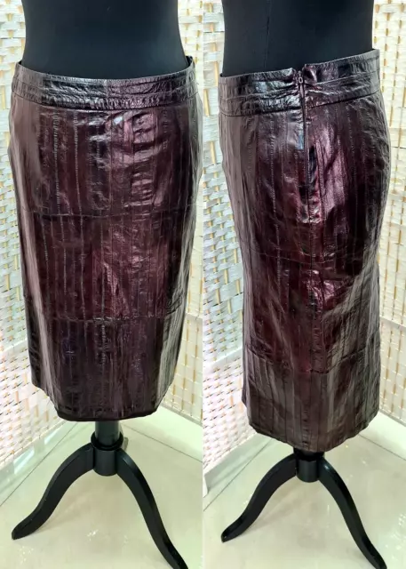 Beautiful Gucci  Brown Leather Skirt  Size - 42 -  Unique 2