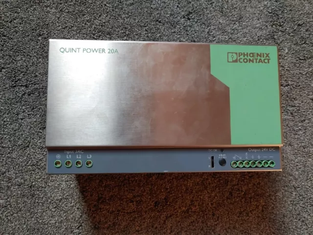 Phoenix Contact Q Unit Power 20A Quint –PS-3x400-500AC/24DC/20/F