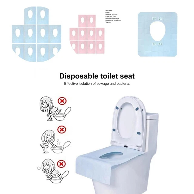 10 piezas papel higiénico de papel fácil de llevar para ir al baño entrenamiento baños públicos