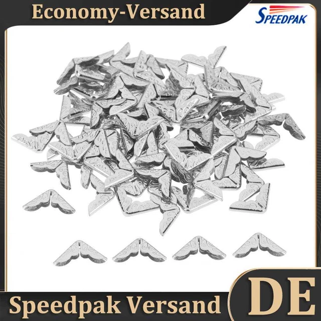 100pcs Tone Scrapbooking Albums Corner Protectors Card File Menu Metal Book Hot