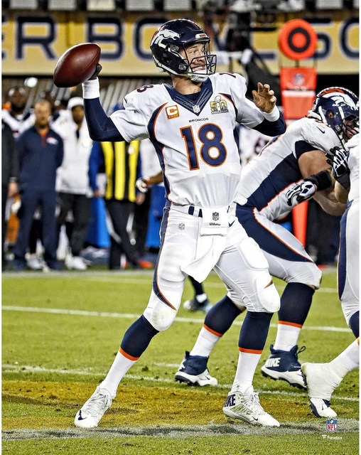 Peyton Manning Denver Broncos Unsigned Super Bowl 50 Passing Photograph
