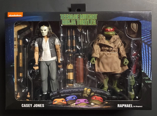 NECA TMNT Teenage Mutant Ninja Turtles Casey Jones & Raphael Action Figures, NEW