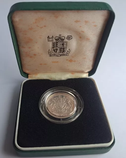 GB 1988 Royal Mint Silver Proof £1 One Pound in Original Case