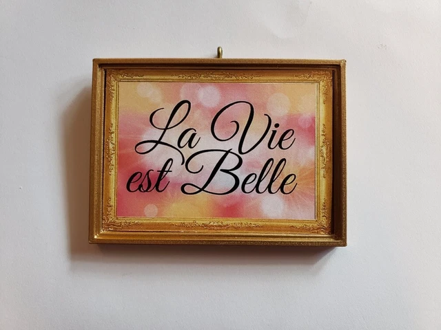 La Vie Eat Belle Life Is Beautiful French Christmas Ornament/Magnet/DHM/Wall Art