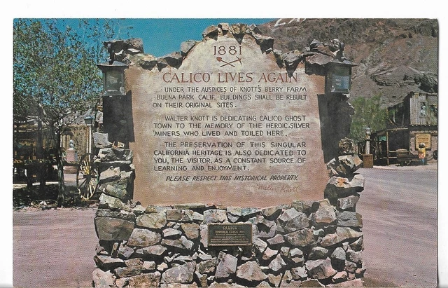 VTG Postcard - Calico Ghost Town - San Bernardino County Parks, California