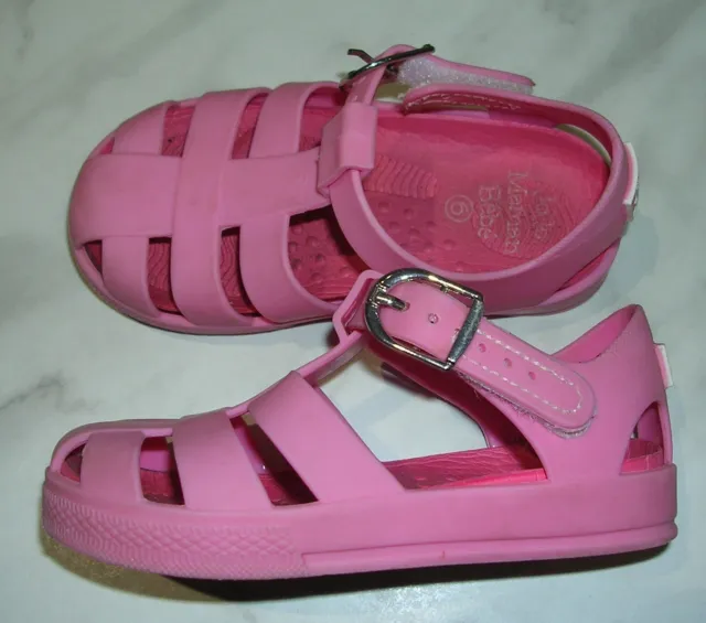 Jojo Maman Bebe Girls Pink Jelly Shoes Sandals UK 6 Eu 23