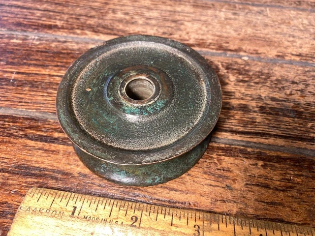 Vintage Bronze Heavy Duty Anchor Roller, Sheave 3" Pulley 3/4"Line (See Photos)