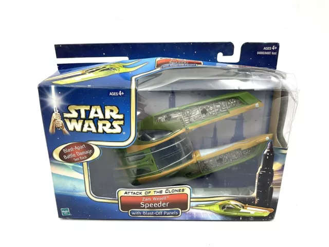 2002#Hasbro  Star Wars Attack of the Clones ZAM WESELL SPEEDER # X
