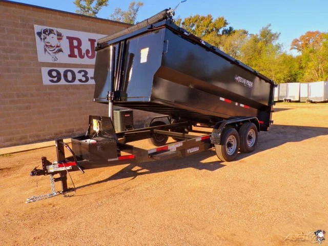 82 x 16 16' Telescopic Dump Roofing Landscape Utility Heavy Duty Trailers TX OK