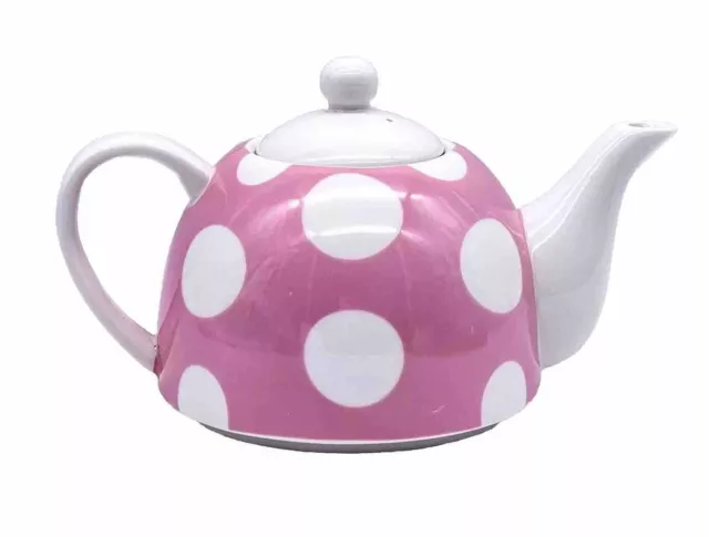 Maxwell & Williams Polkadot Cafetière Designer Homeware Rose & Blanc