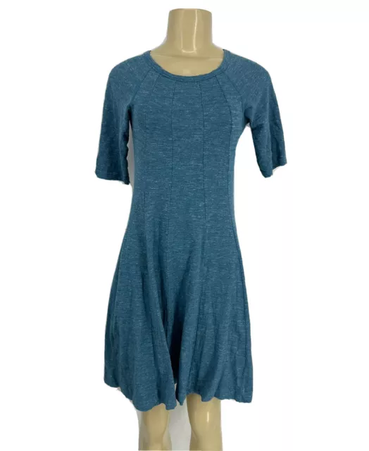 Anthropologie Ganni Size XS Threaded Trails Winter Jersey Swing Dress Women KA6