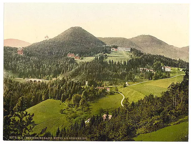 Semmering Railway, Hotel at Semmering, Styria, Austro-Hungary c1900 OLD PHOTO