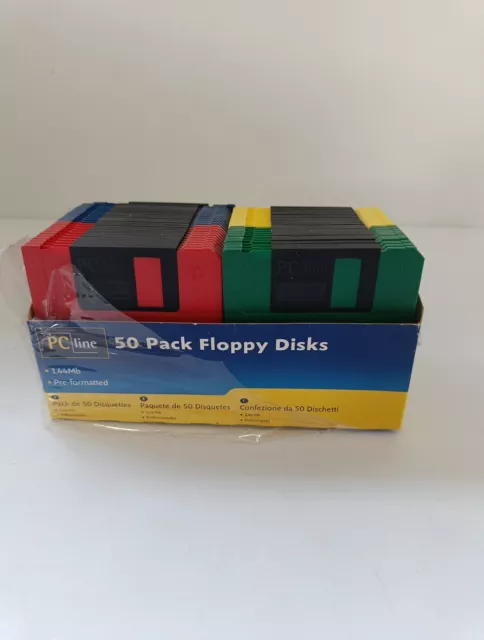 pc line 44 pack Open Pack floppy disks (Brand New). Pre-formatted 1.44Mb