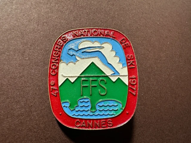 Bel insigne, broche médaille de saut à ski, comité saut, FFS