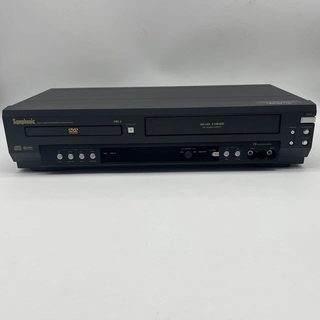 SYMPHONIC SD7S3 DVD VCR Combo VHS Player Recorder No Remote Works