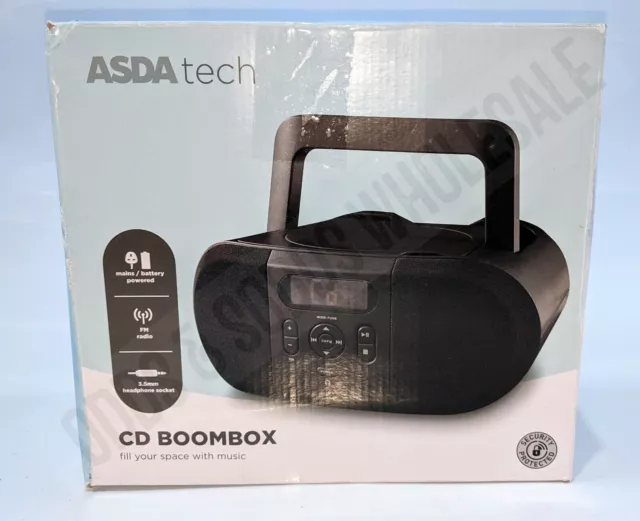 Asda Tech  CD Player Boombox with Digital FM Radio