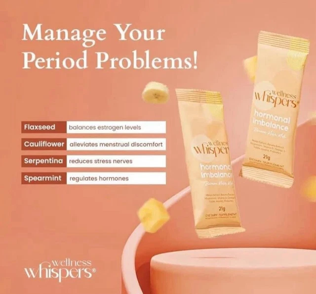 WELLNESS WHISPERS HORMONAL Imbalance Banana Melon Milk £20.99 PicClick UK