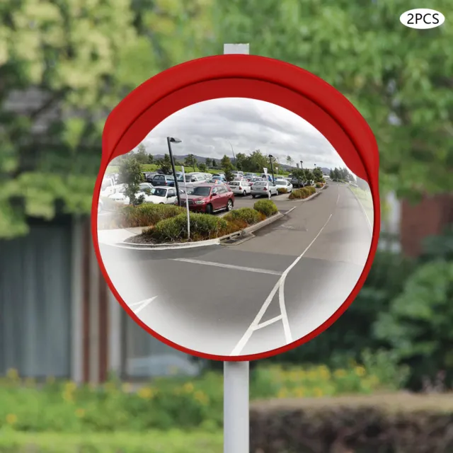 Traffic Convex PC Mirror Wide Angle Safety Store Corner Blind Spot Security 24"