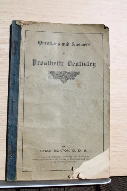 117 Year Old Student Dental Pamphlet / Q and A / with notes