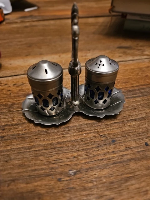 Duo salière et poivrière citron et orange vintage en céramique - Arts de la table