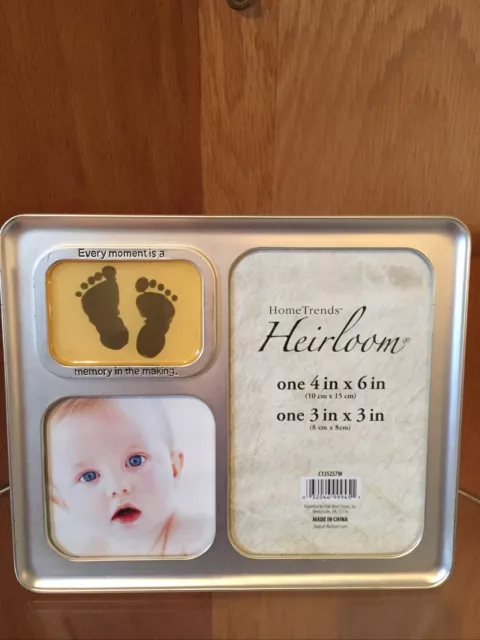 ⭐️Heirloom Baby Picture Frame- One 4”x6”, one 3” x 3” Home Trends