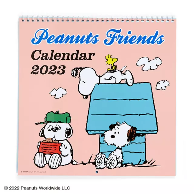 SNOOPY WALL CALENDAR L 2023 Peanuts x Sanrio Snoopy Friends Made in