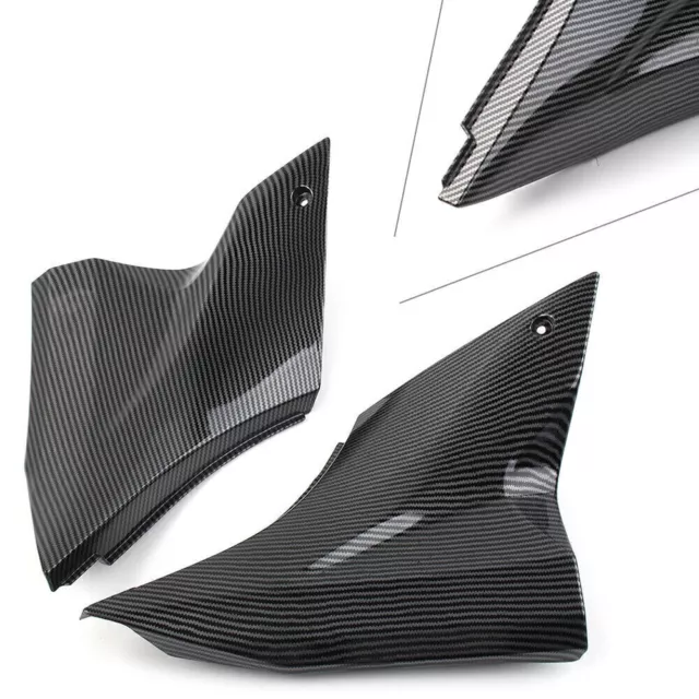 Carbon Fiber Gas Tank Side Trim Cover Fairing Fit KAWASAKI Ninja ZX10R 2006 2007