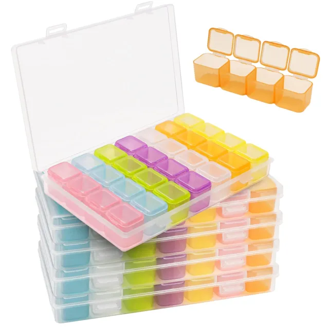 BELLE VOUS 140 piezas paquete de 5 perlas manualidades sistema de ordenación caja de almacenamiento