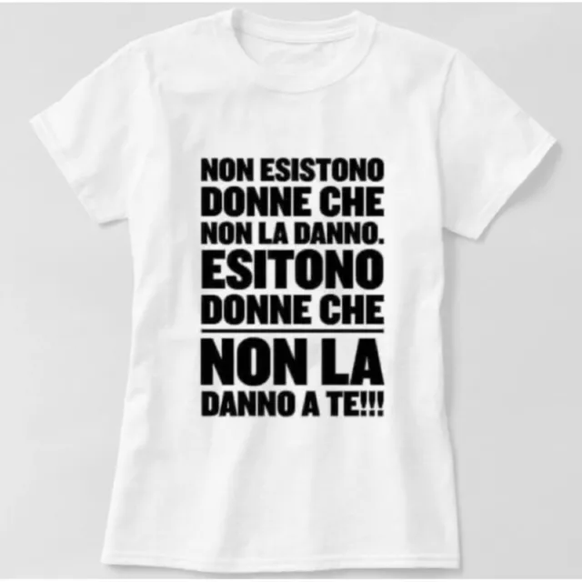 Candyshop T-shirt Maglietta scritta divertente Donne che non la danno cattiva