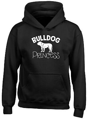 Bulldog Princess Childrens Kids Hooded Top Hoodie Boys Girls